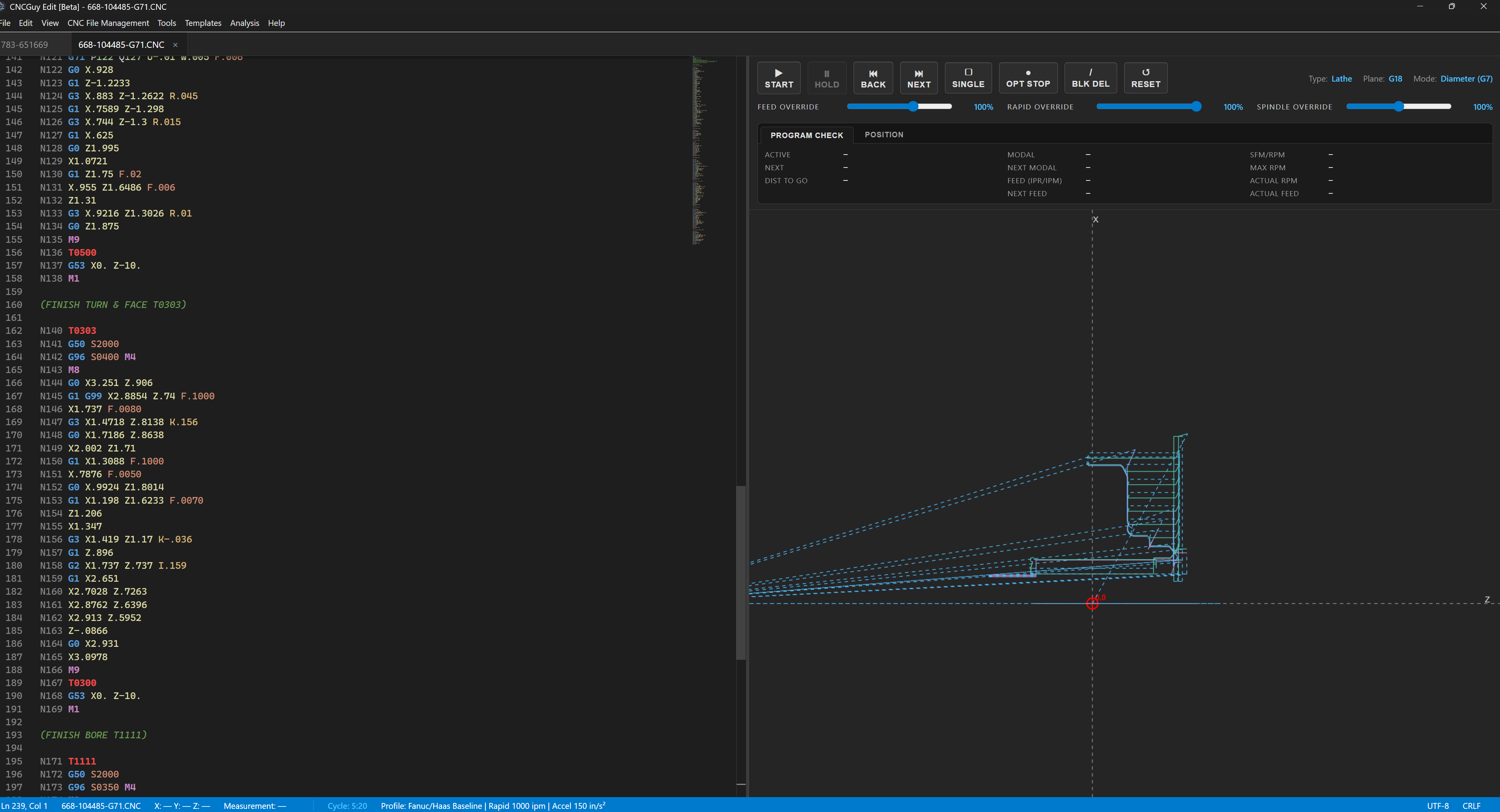 CNCGuy Edit — G-code editor with live backplot